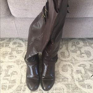 JustFab Londra knee high wide calf boots.